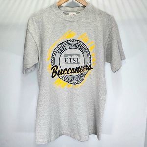 East Tennessee Buccaneers USA Made Single Stitch Vintage Shirt‎ Gray Size Large